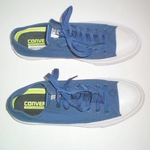Converse Chuck Taylor All Star Royal Blue Lunarlon Shoes Men's Size 6 Women's 8 - Picture 1 of 5